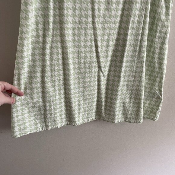 Roxy Women S Light Green Houndstooth Beach Shine A Light Mini Slip Dress NWT - Picture 4 of 11